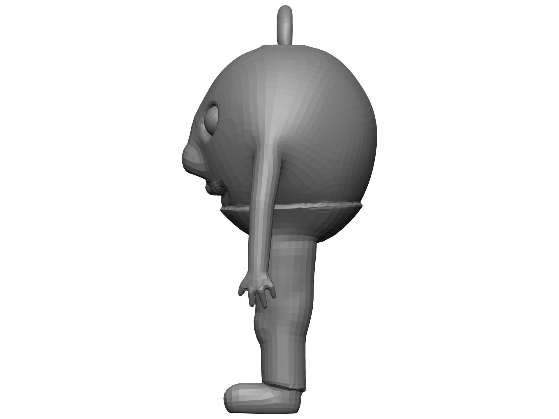 Cartoon Orange Low-poly 3D model_10