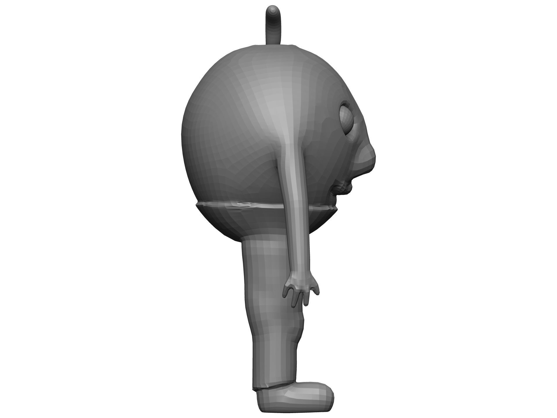 Cartoon Orange Low-poly 3D model_12