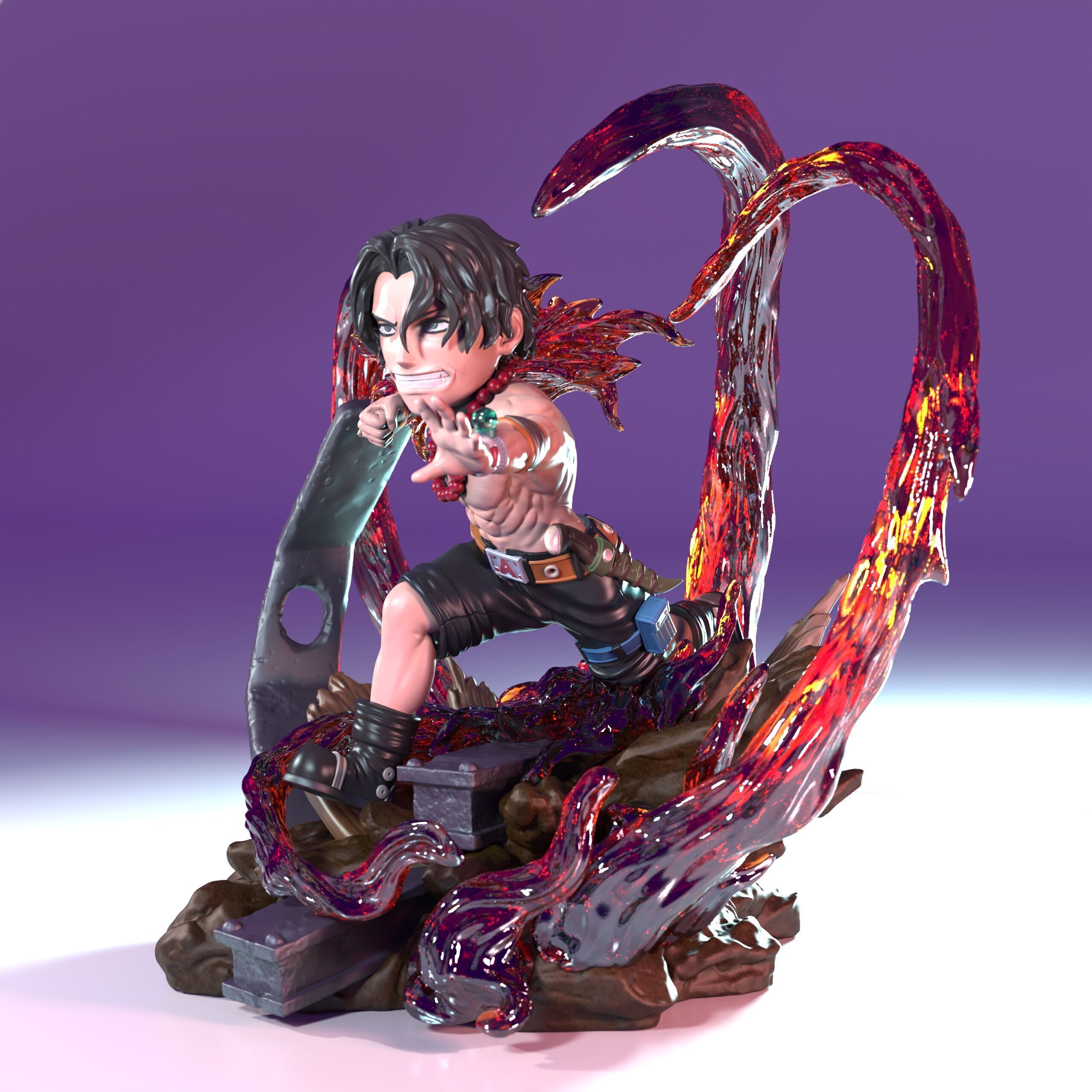 Portgas D Ace One Piece 3D print model_3