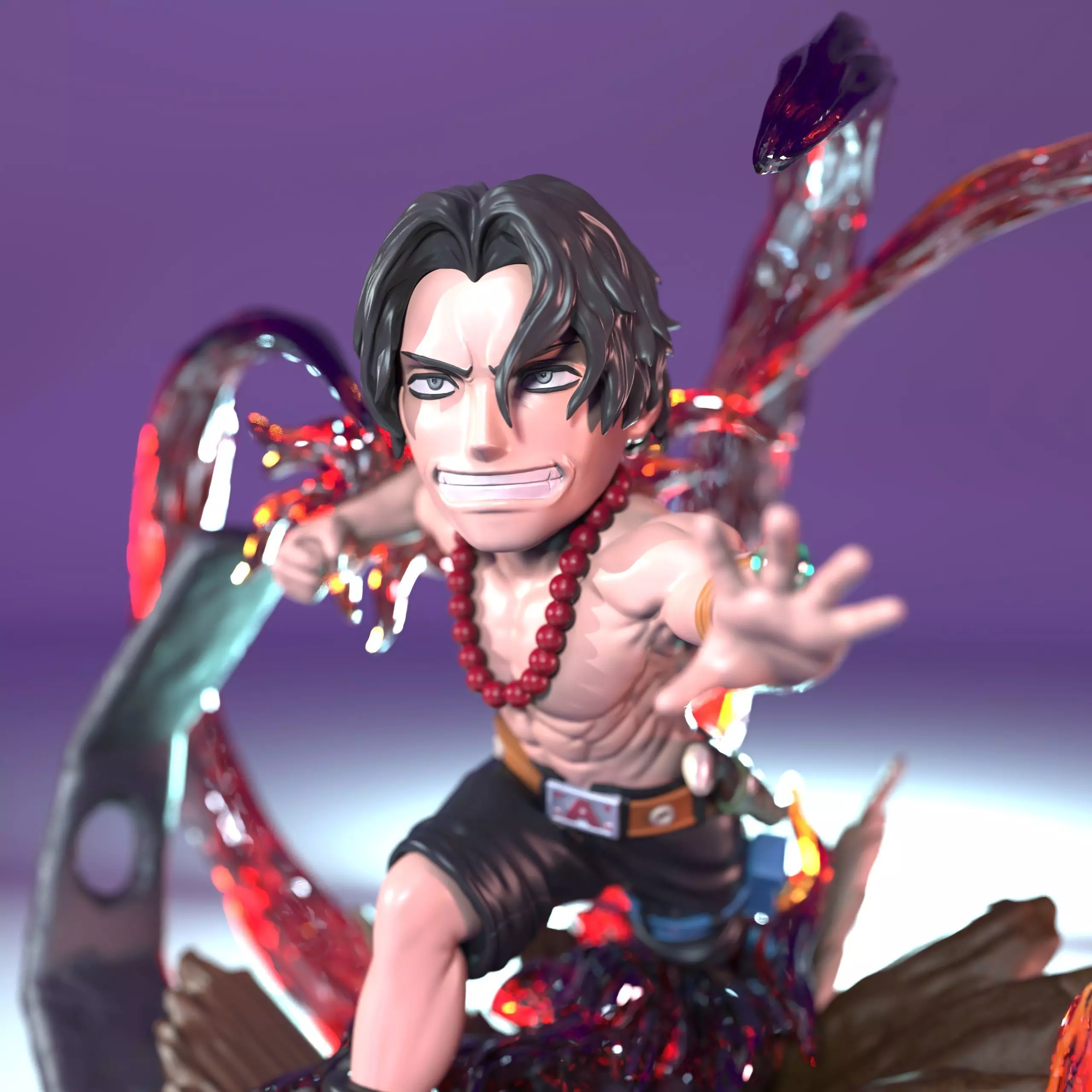 Portgas D Ace One Piece 3D print model_0