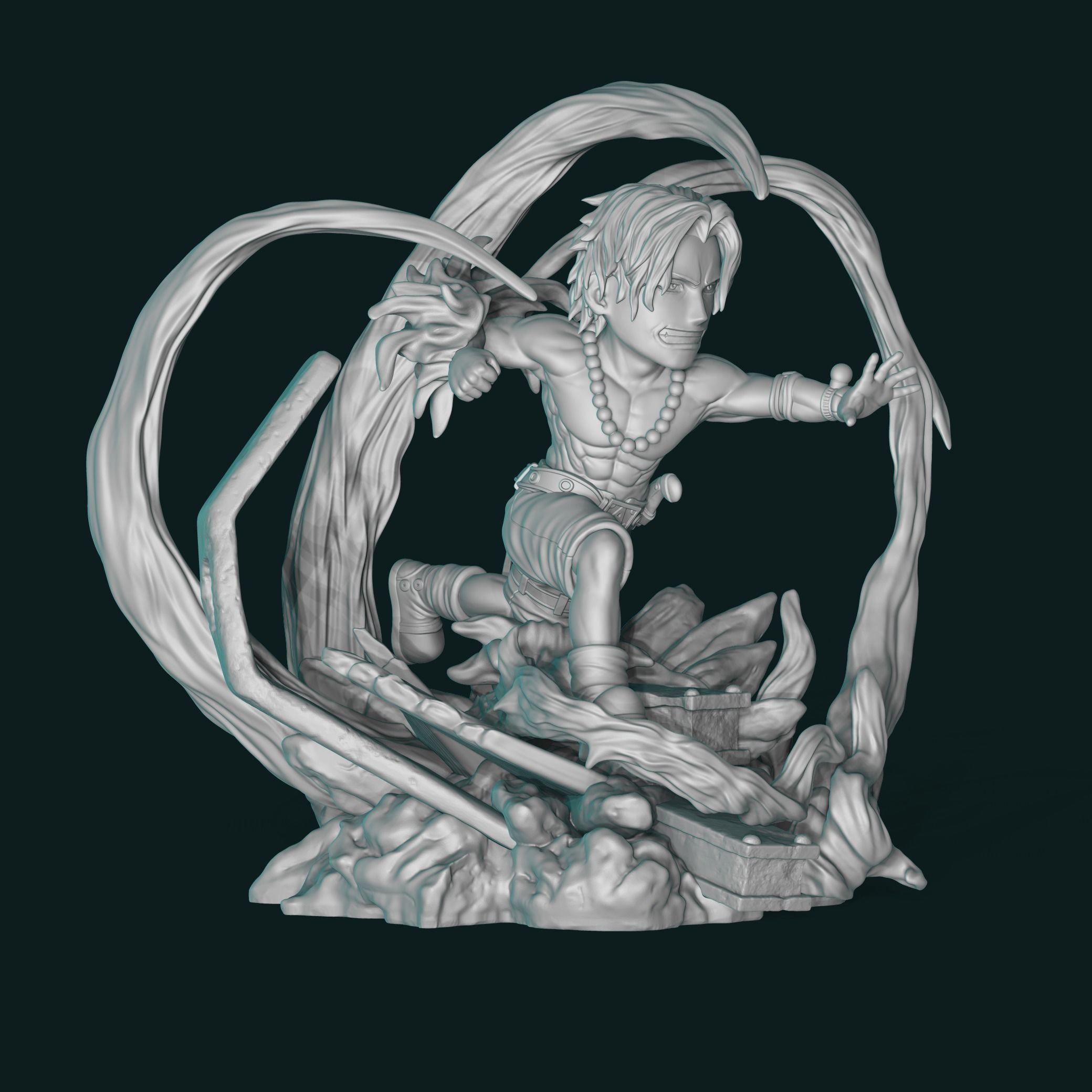 Portgas D Ace One Piece 3D print model_23