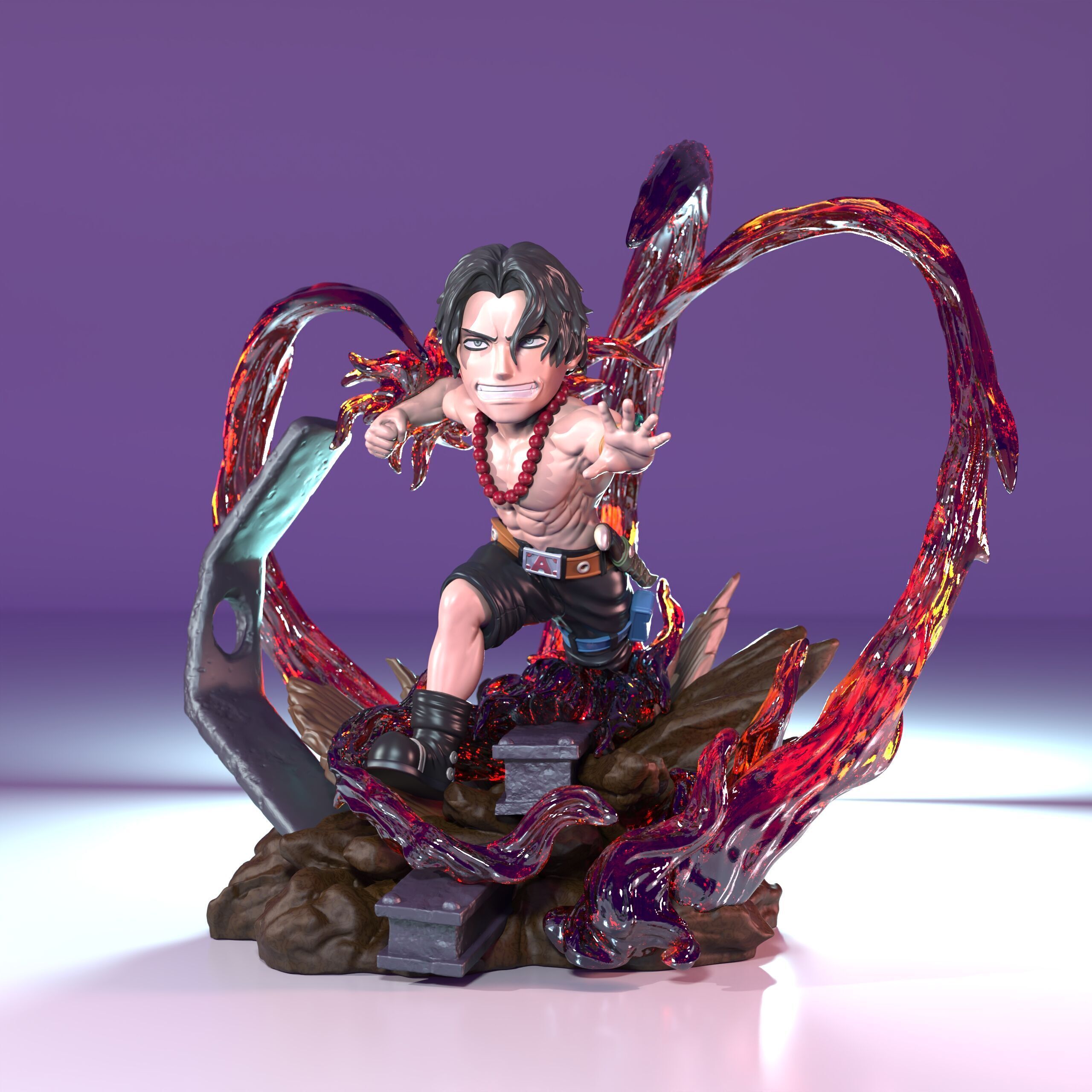 Portgas D Ace One Piece 3D print model_24