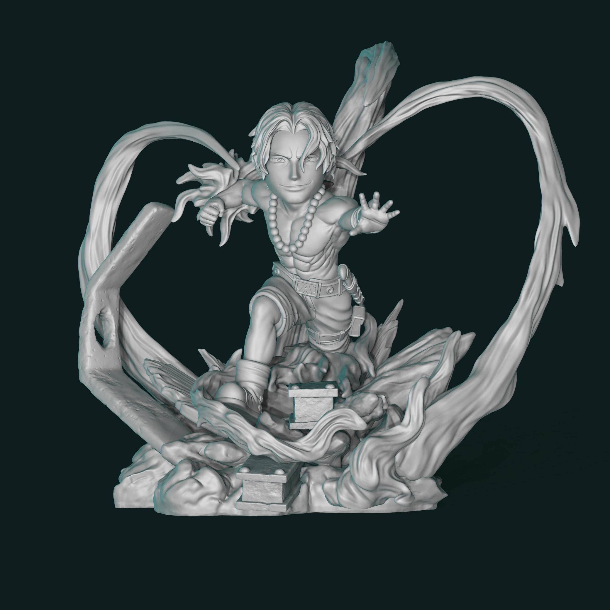 Portgas D Ace One Piece 3D print model_16