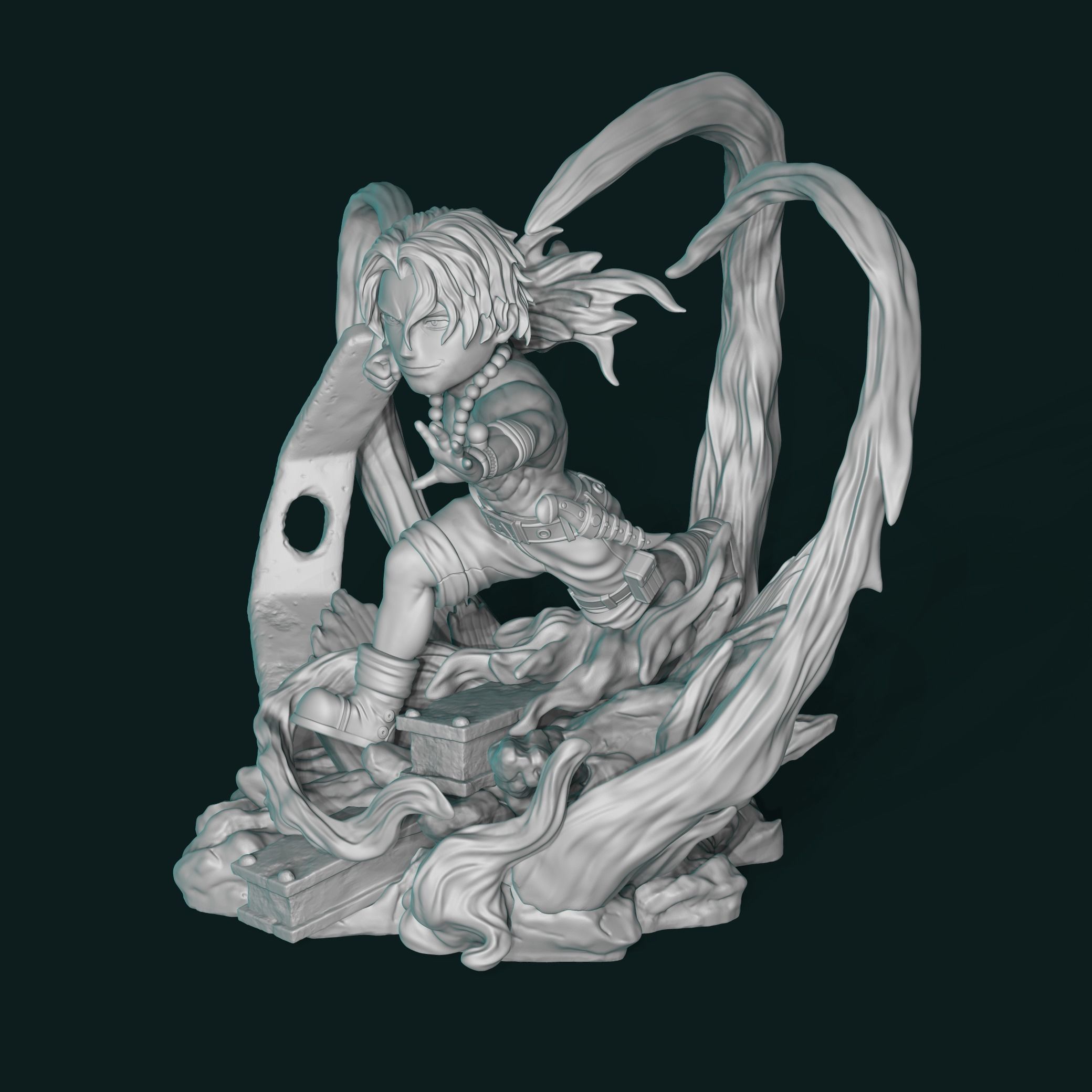 Portgas D Ace One Piece 3D print model_9