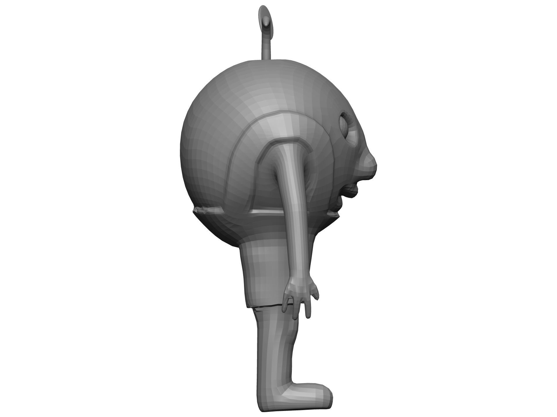 Cartoon Peach Low-poly 3D model_12