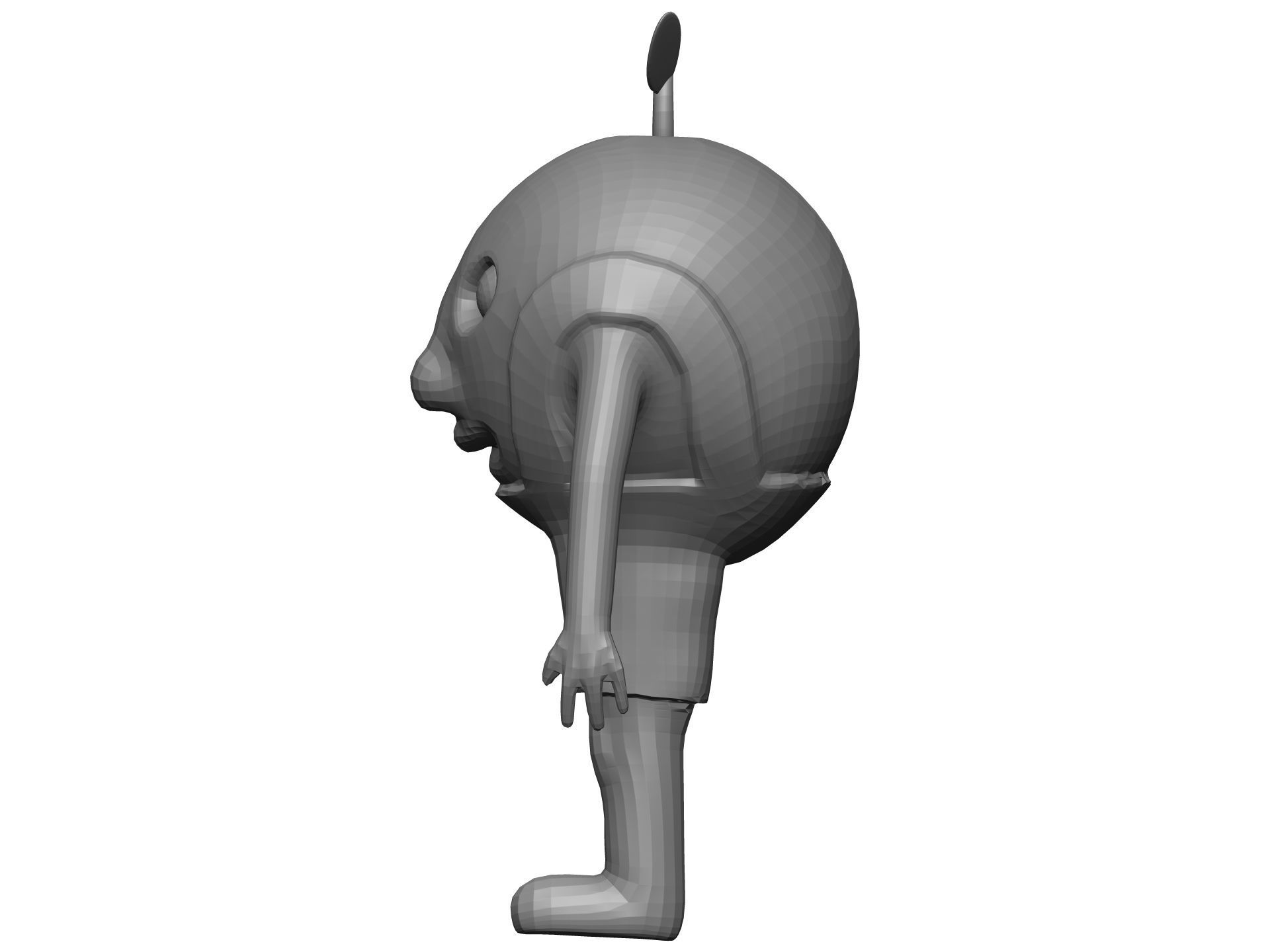 Cartoon Peach Low-poly 3D model_10