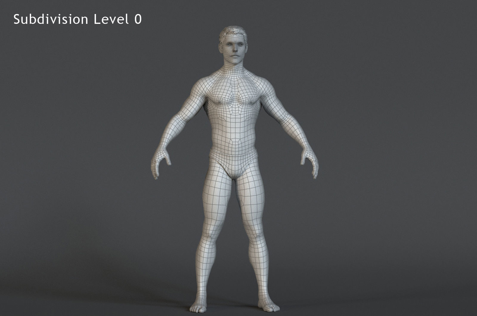 Male Base character Rig  Low-poly 3D model_18