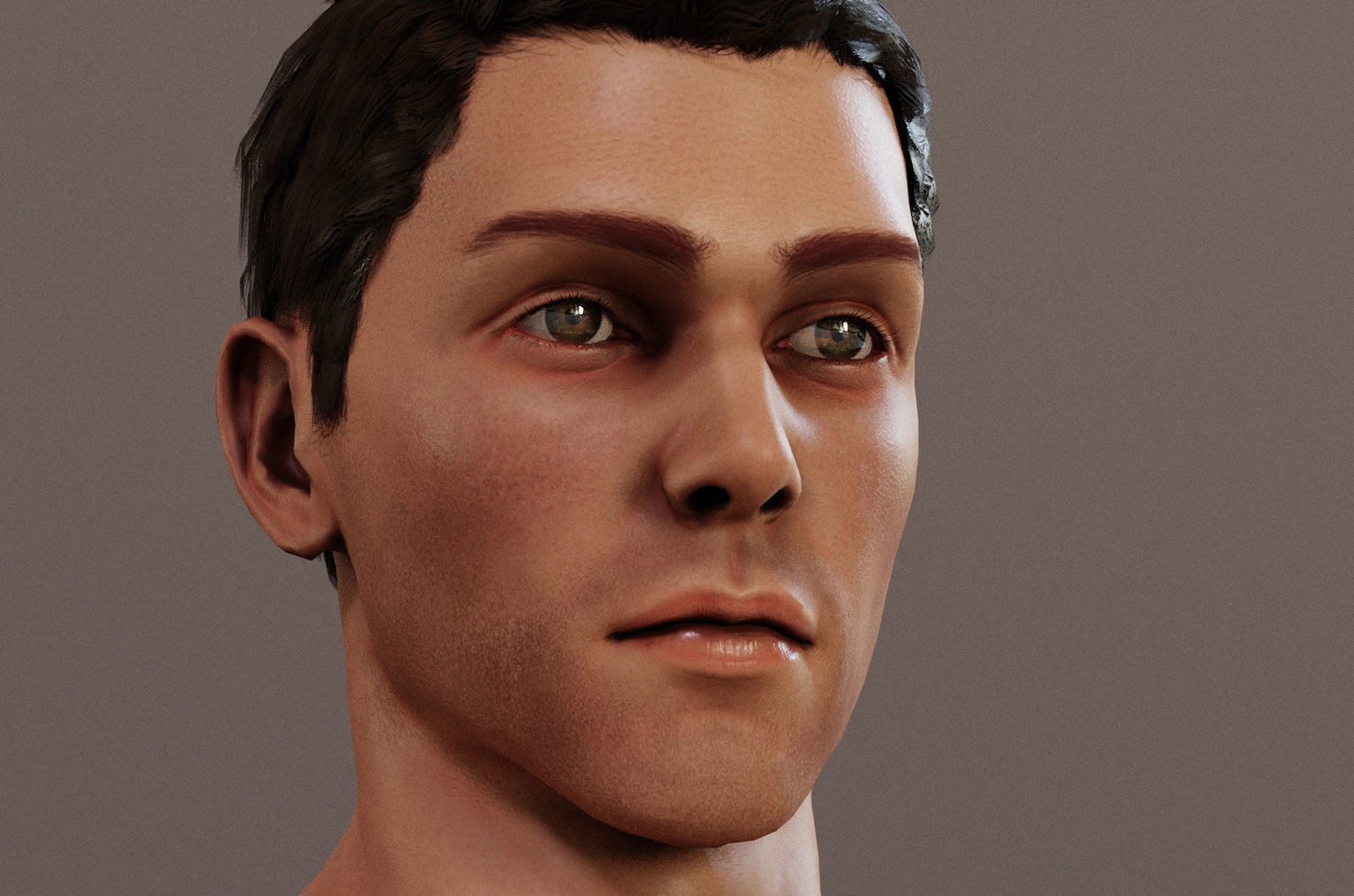 Male Base character Rig  Low-poly 3D model_7