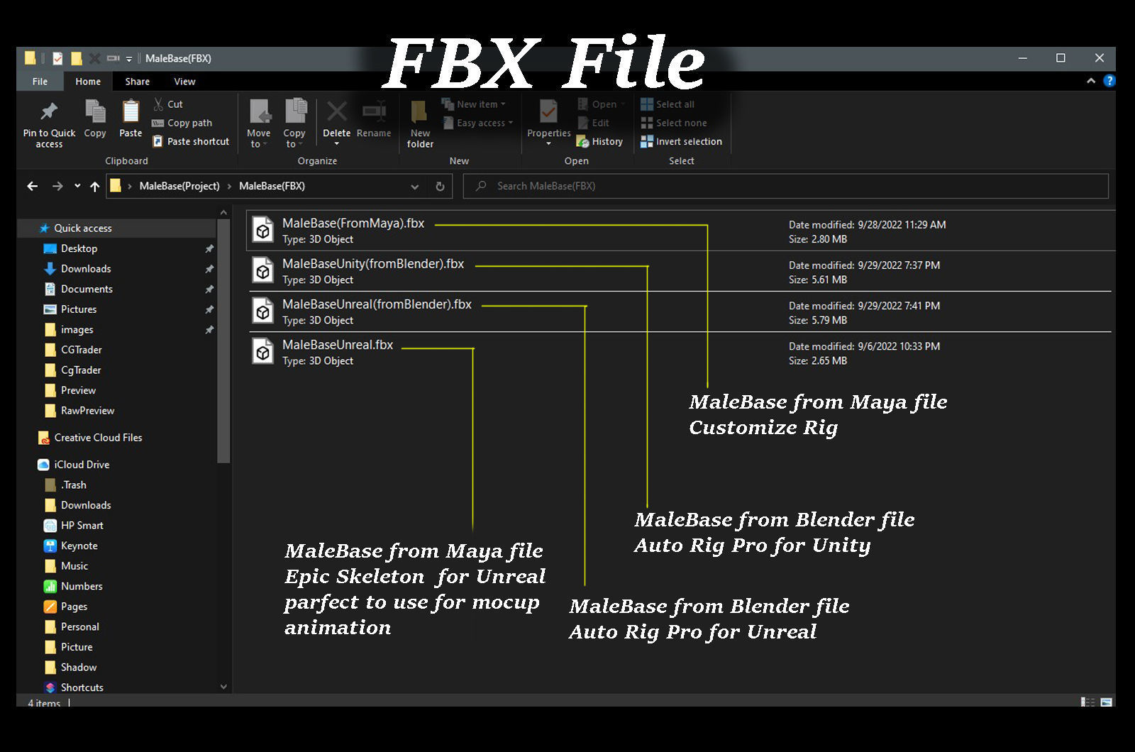 Male Base character Rig  Low-poly 3D model_27