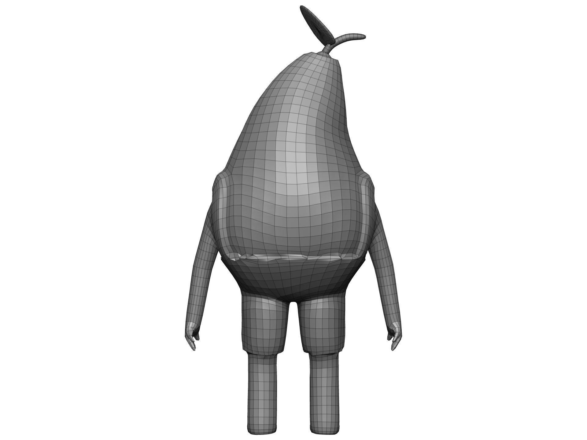 Cartoon Pear Low-poly 3D model_15