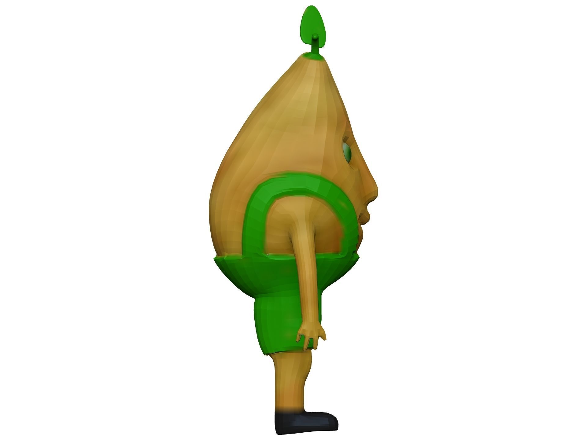 Cartoon Pear Low-poly 3D model_6