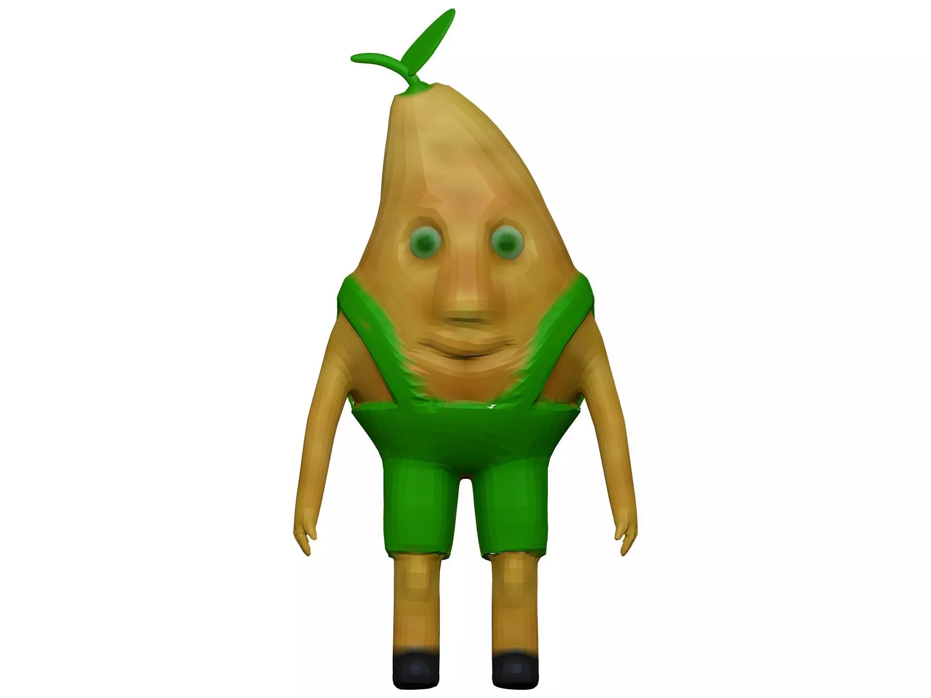 Cartoon Pear Low-poly 3D model_0
