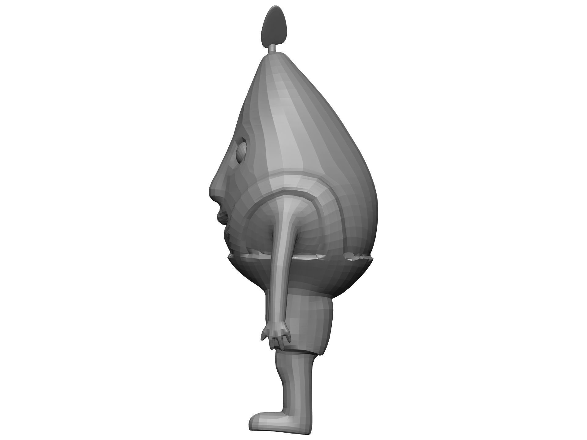 Cartoon Pear Low-poly 3D model_10