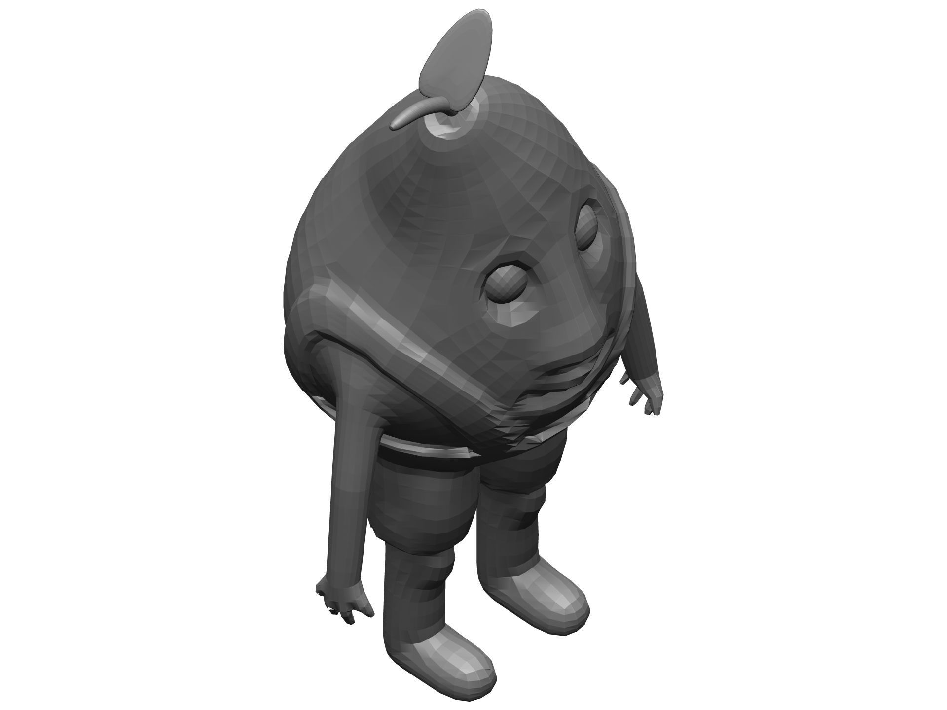 Cartoon Pear Low-poly 3D model_13