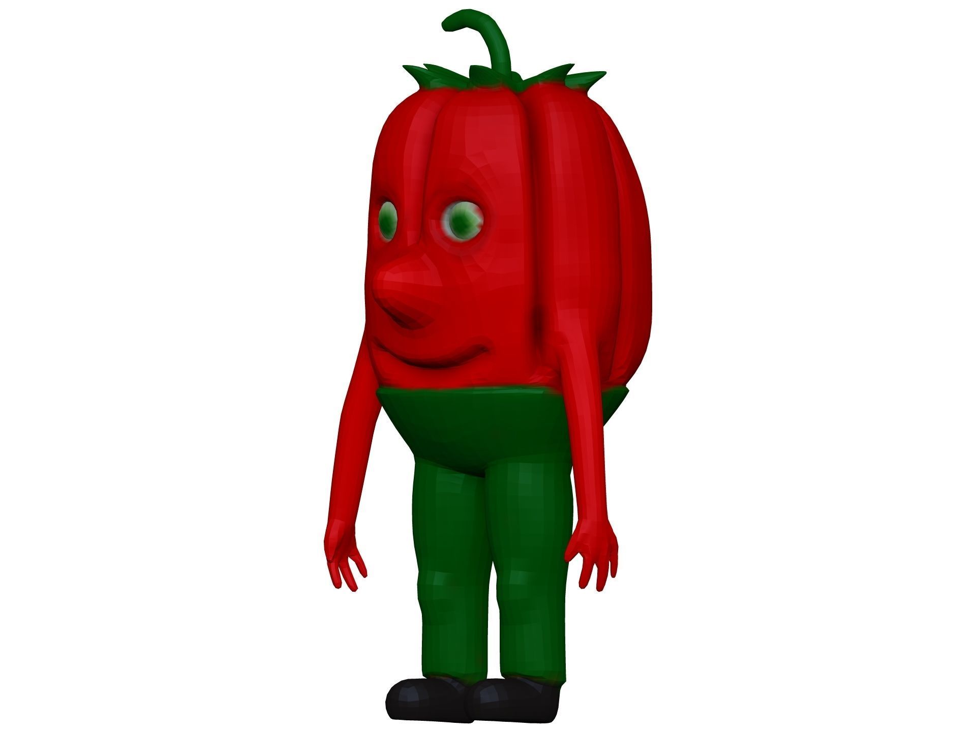 Cartoon Pepper  Low-poly 3D model_1