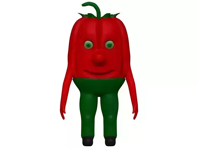 Cartoon Pepper  Low-poly 3D model