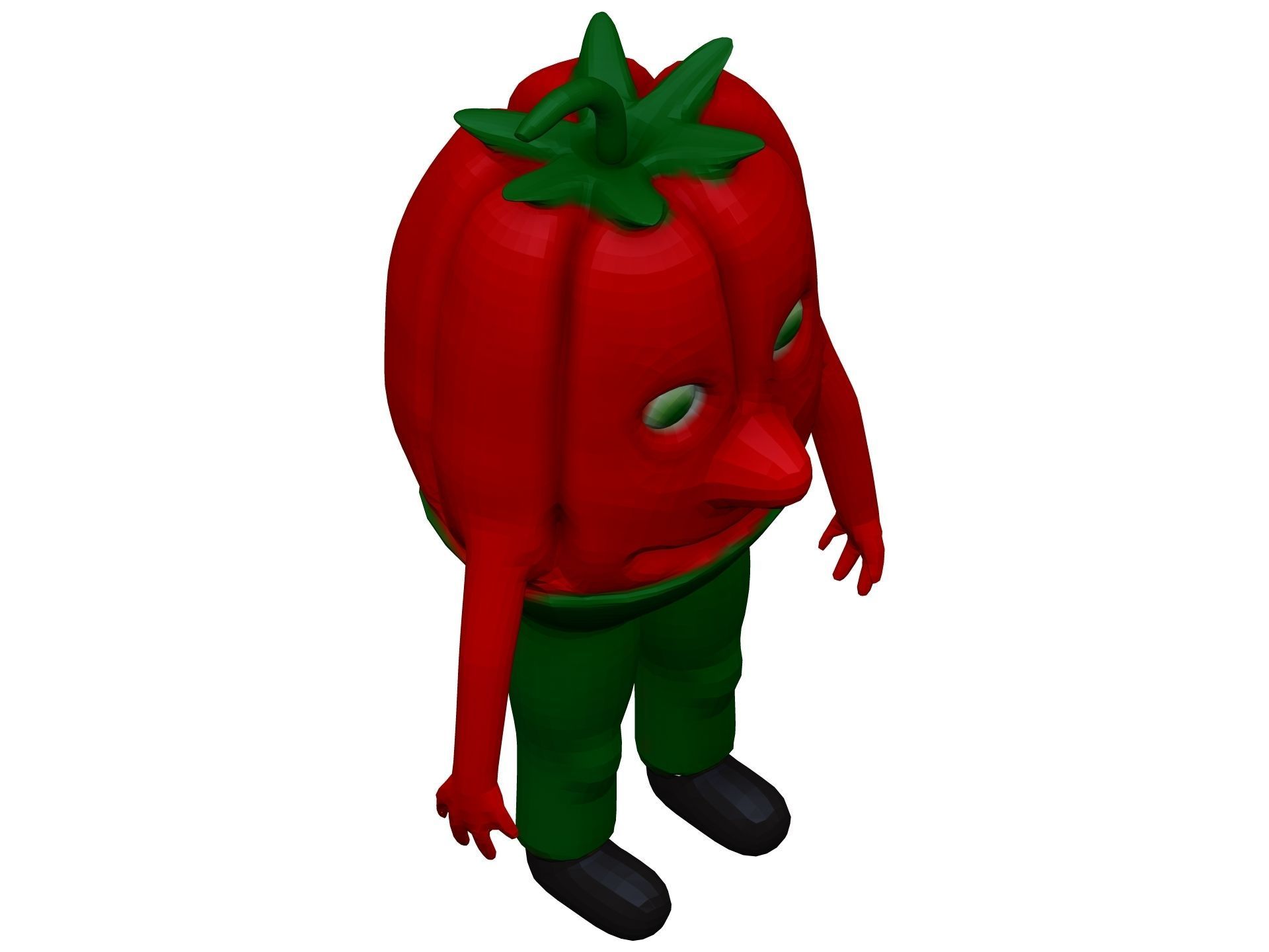 Cartoon Pepper  Low-poly 3D model_7