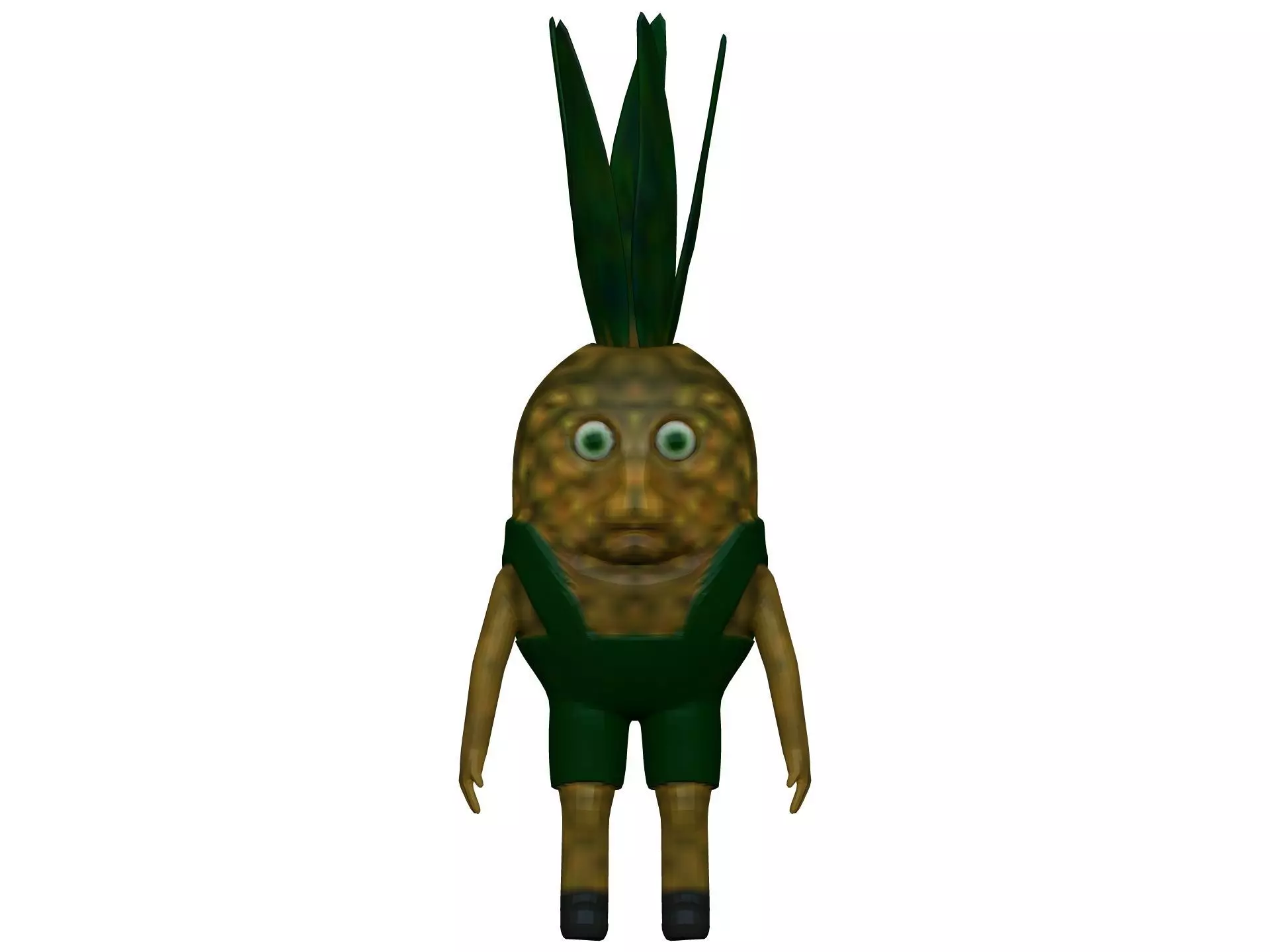 Cartoon Pineapple Low-poly 3D model_0