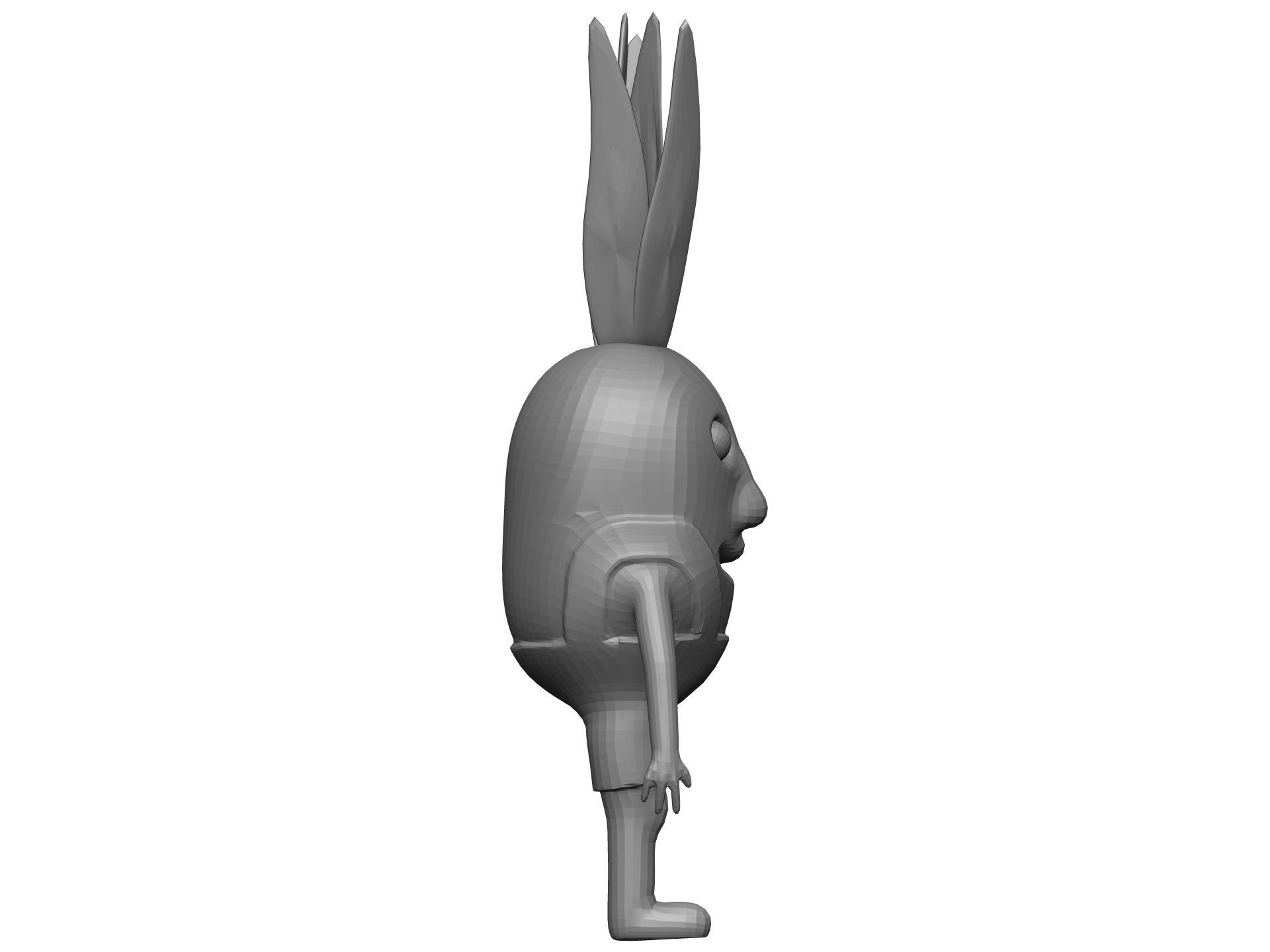 Cartoon Pineapple Low-poly 3D model_12