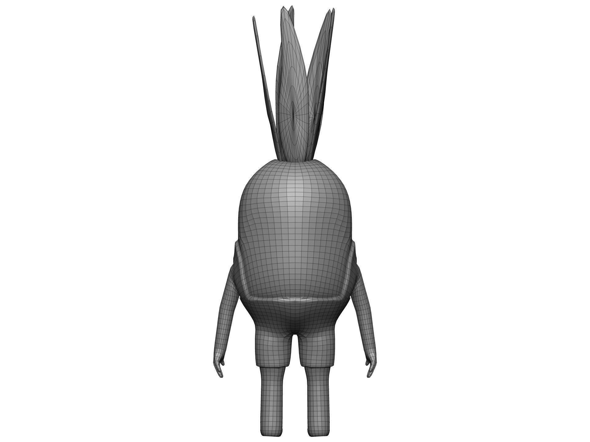 Cartoon Pineapple Low-poly 3D model_15