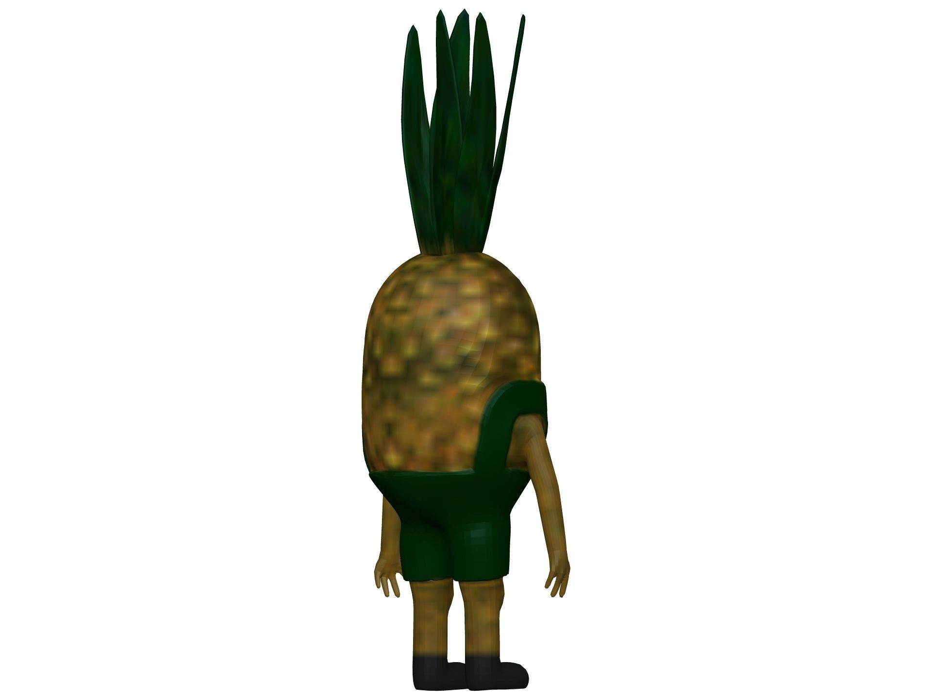 Cartoon Pineapple Low-poly 3D model_5