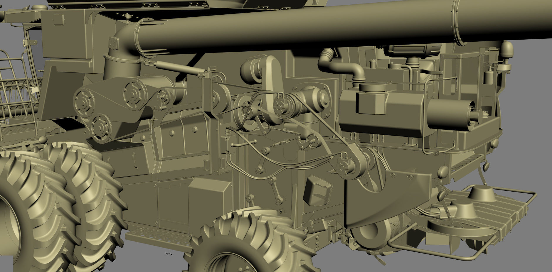 Combine Harvester 3D model_34
