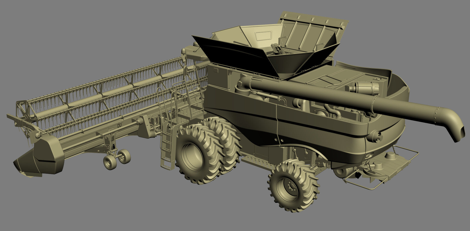 Combine Harvester 3D model_32