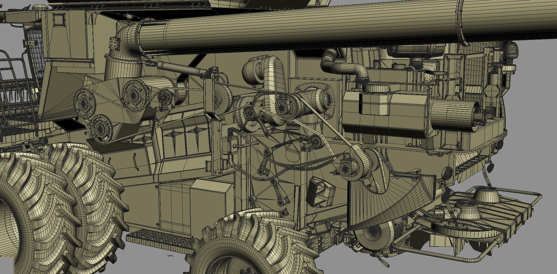 Combine Harvester 3D model_35