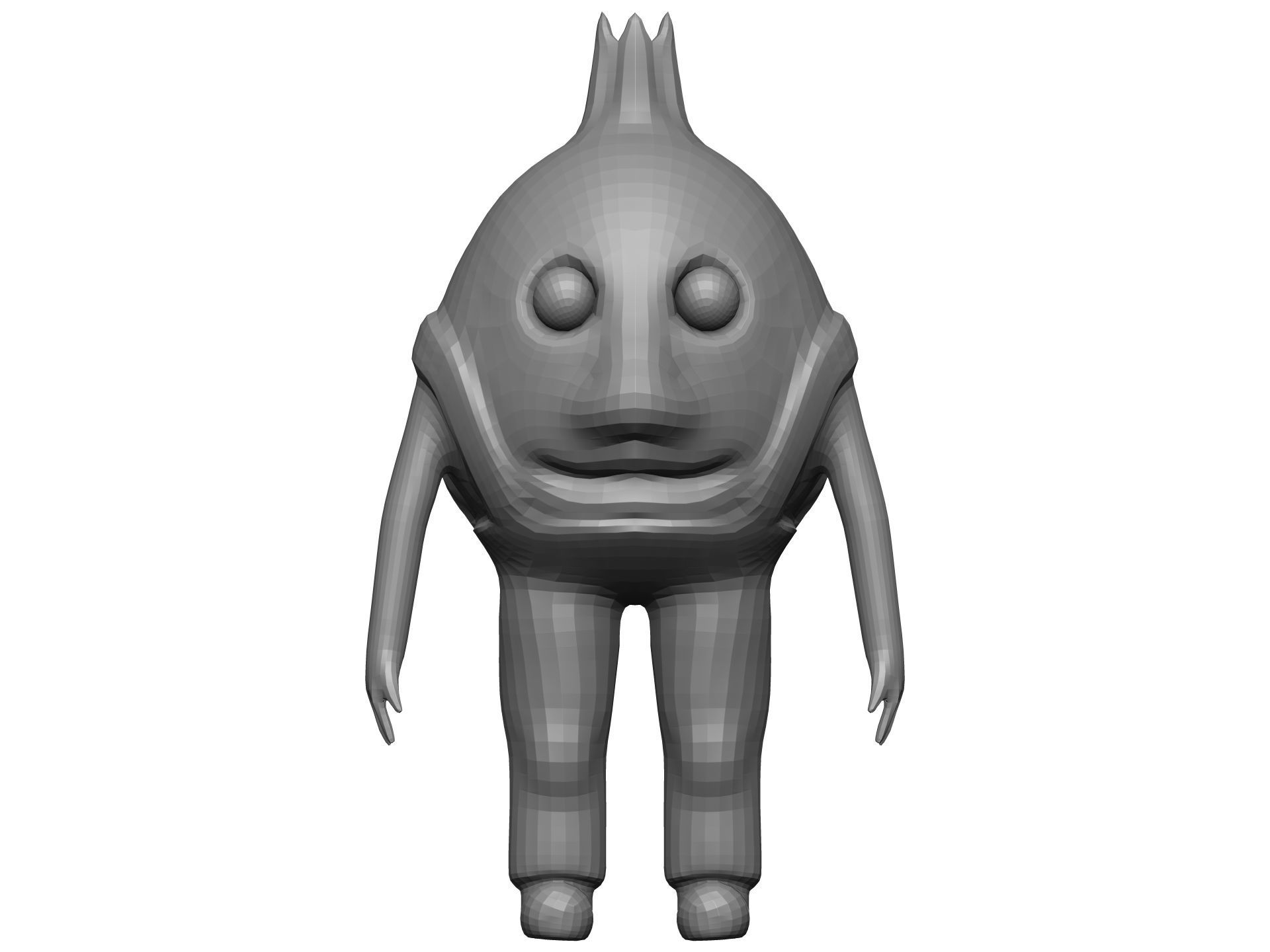 Cartoon Pomegranate Low-poly 3D model_9