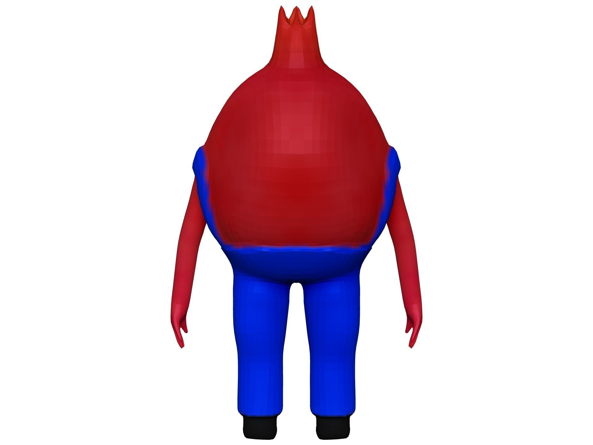 Cartoon Pomegranate Low-poly 3D model_4