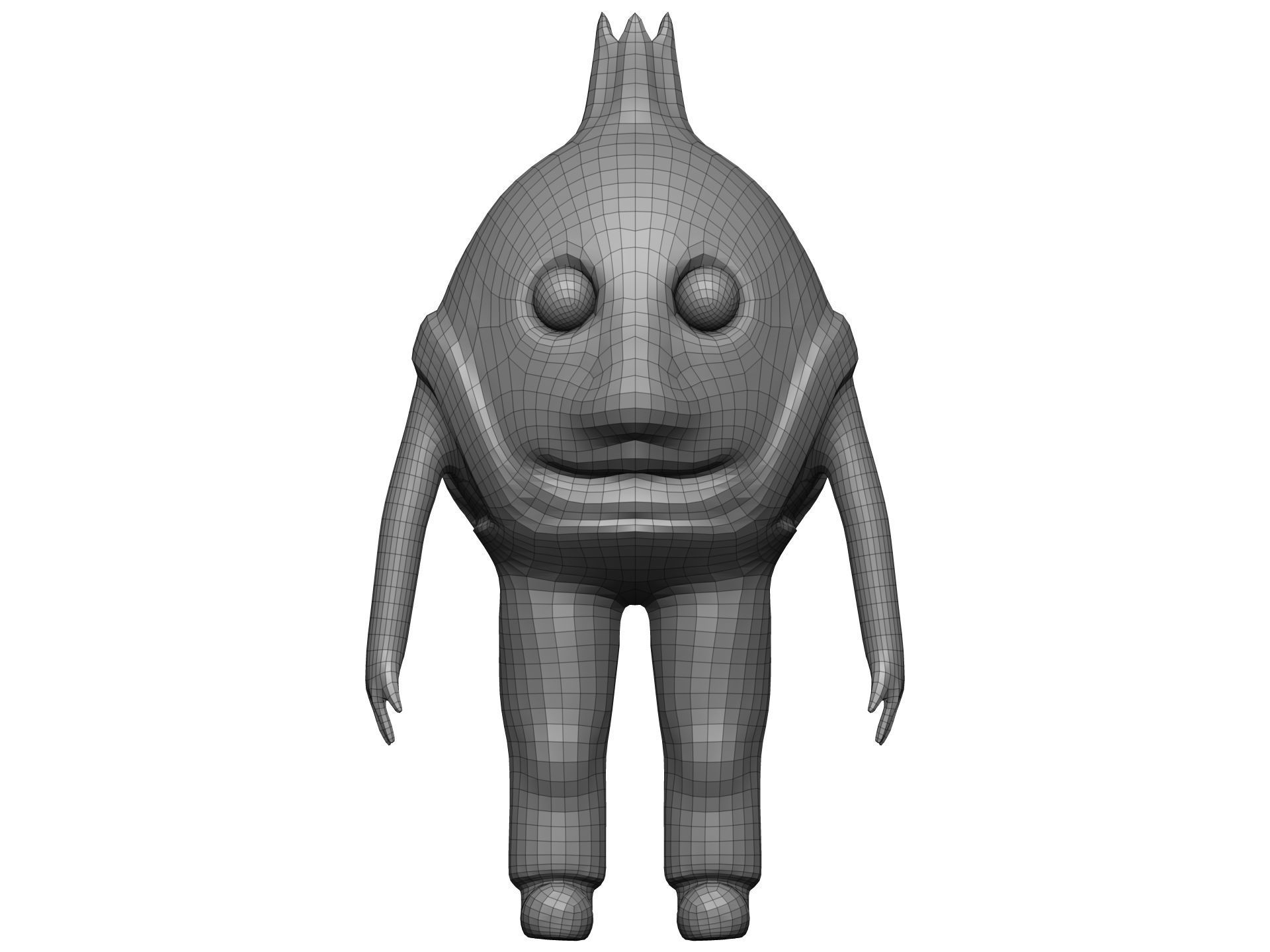 Cartoon Pomegranate Low-poly 3D model_14