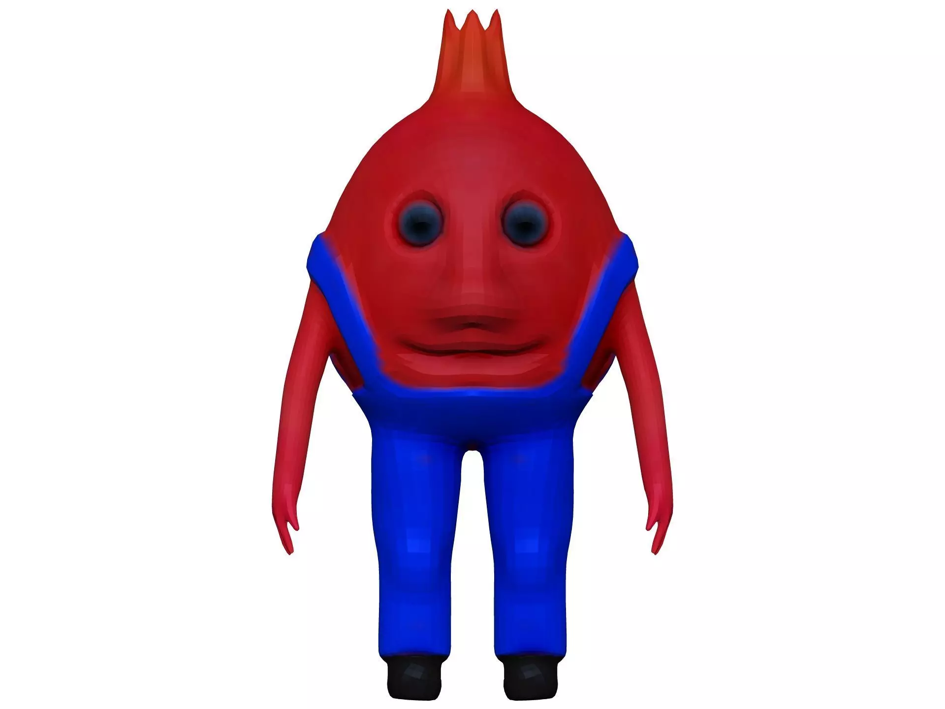 Cartoon Pomegranate Low-poly 3D model_0