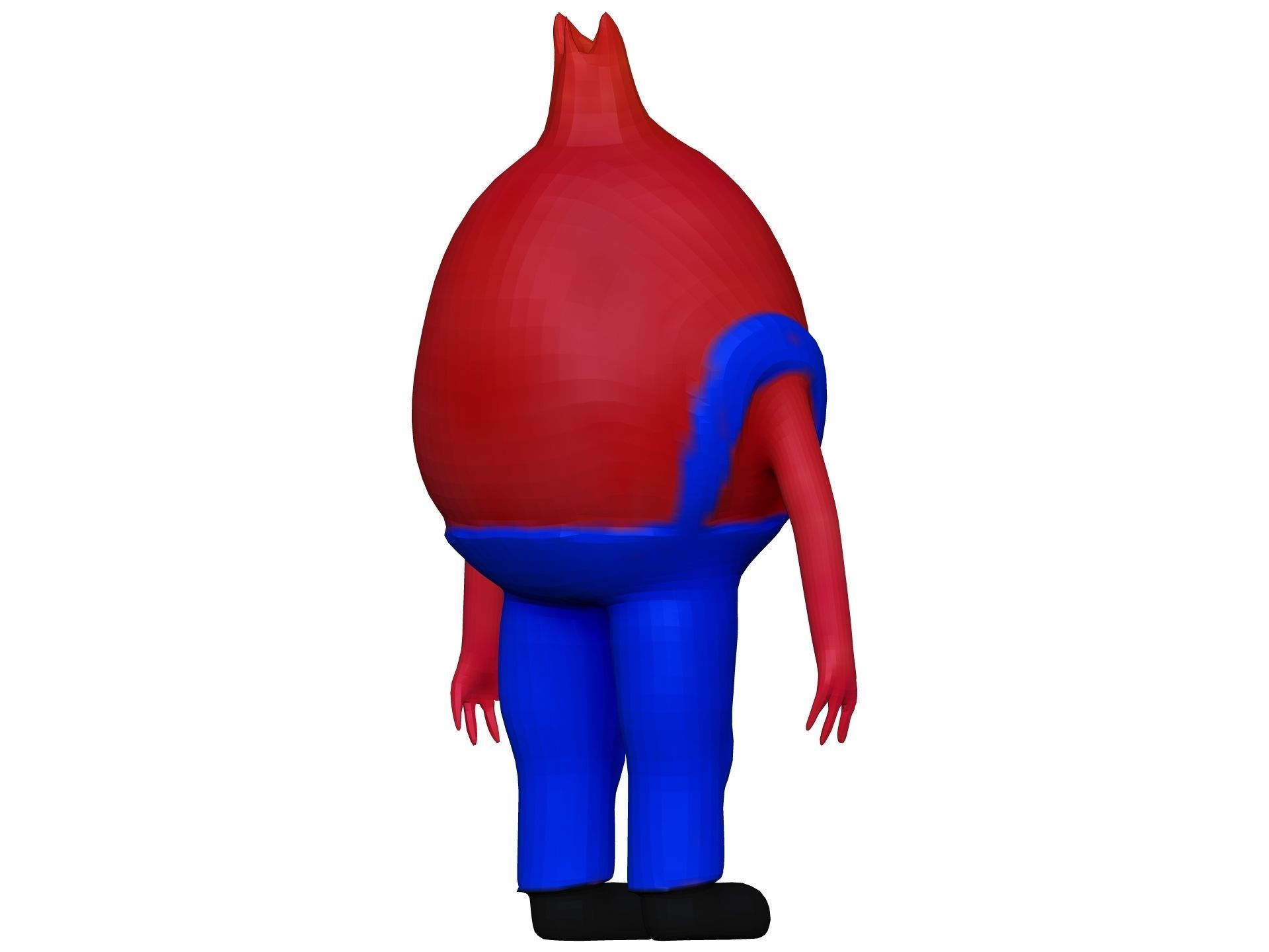 Cartoon Pomegranate Low-poly 3D model_5