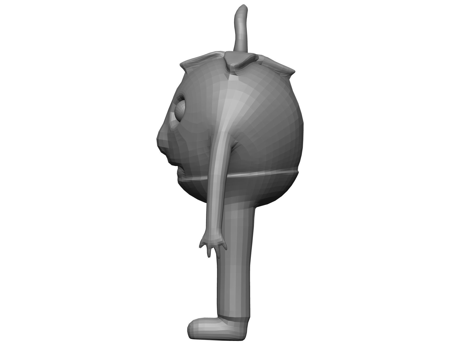 Cartoon Tomato Low-poly 3D model_10