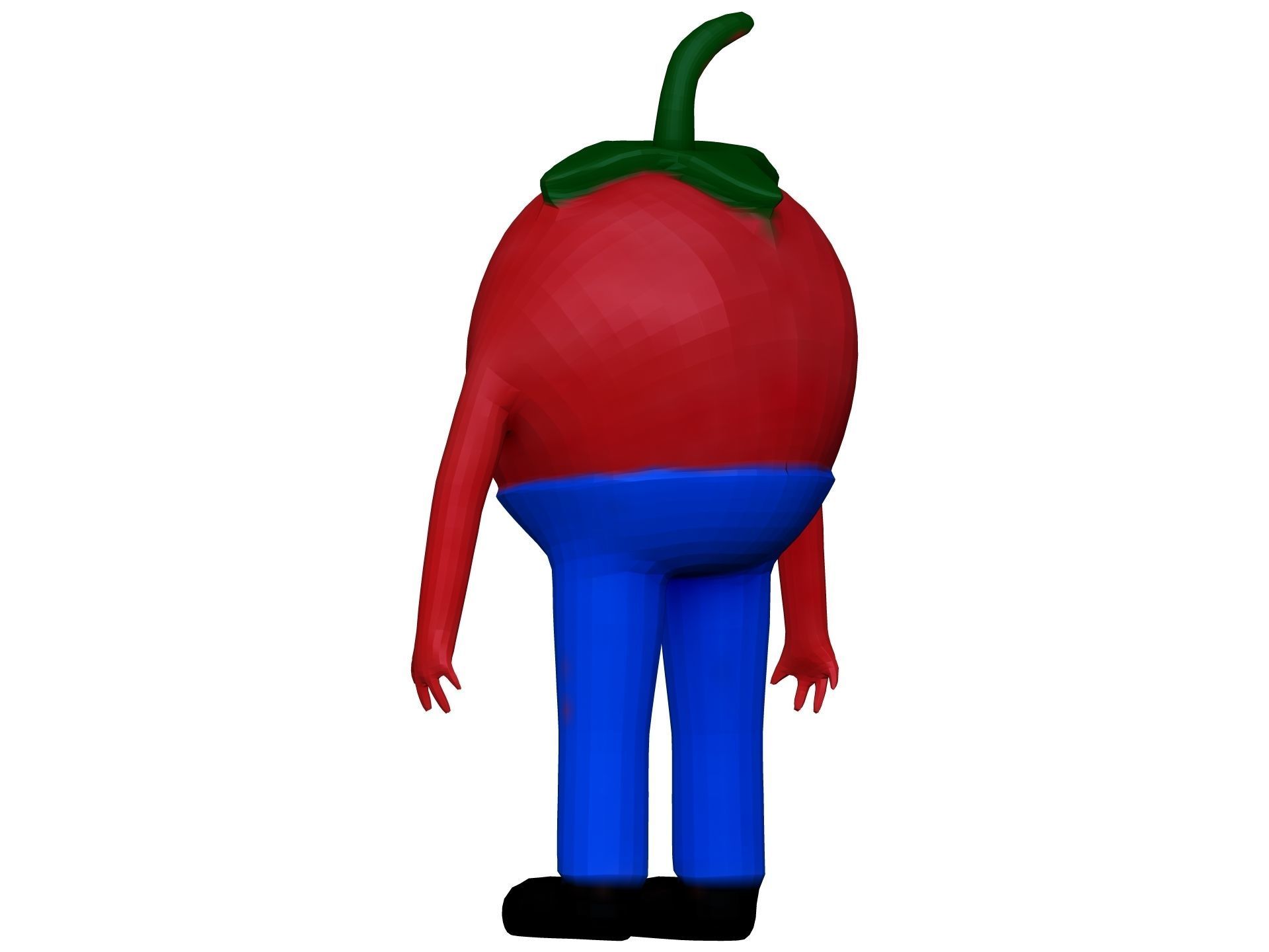 Cartoon Tomato Low-poly 3D model_3