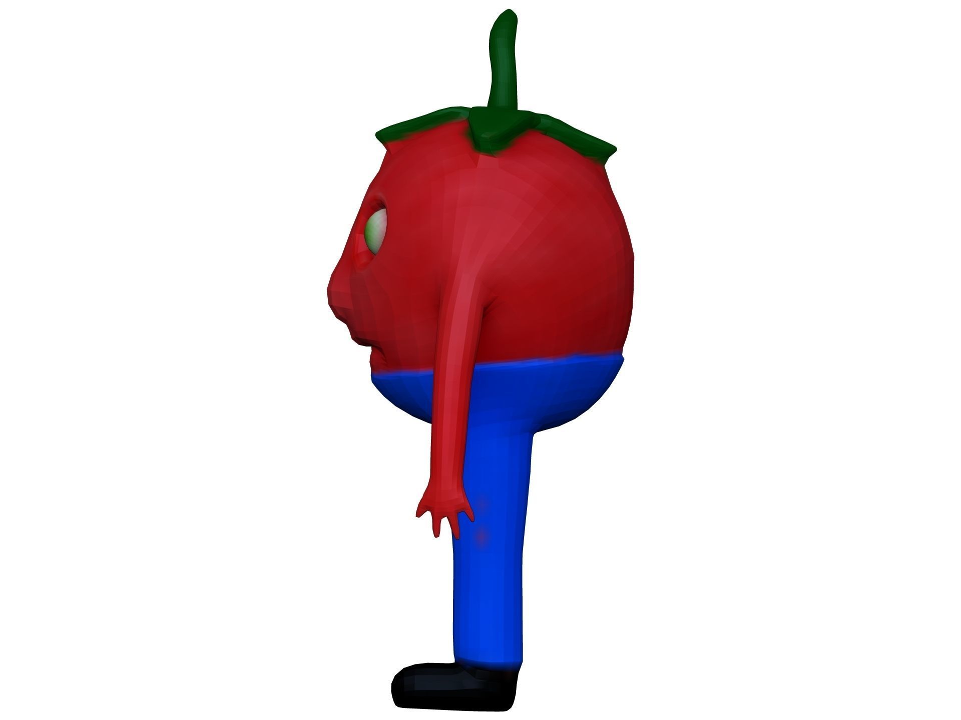 Cartoon Tomato Low-poly 3D model_2