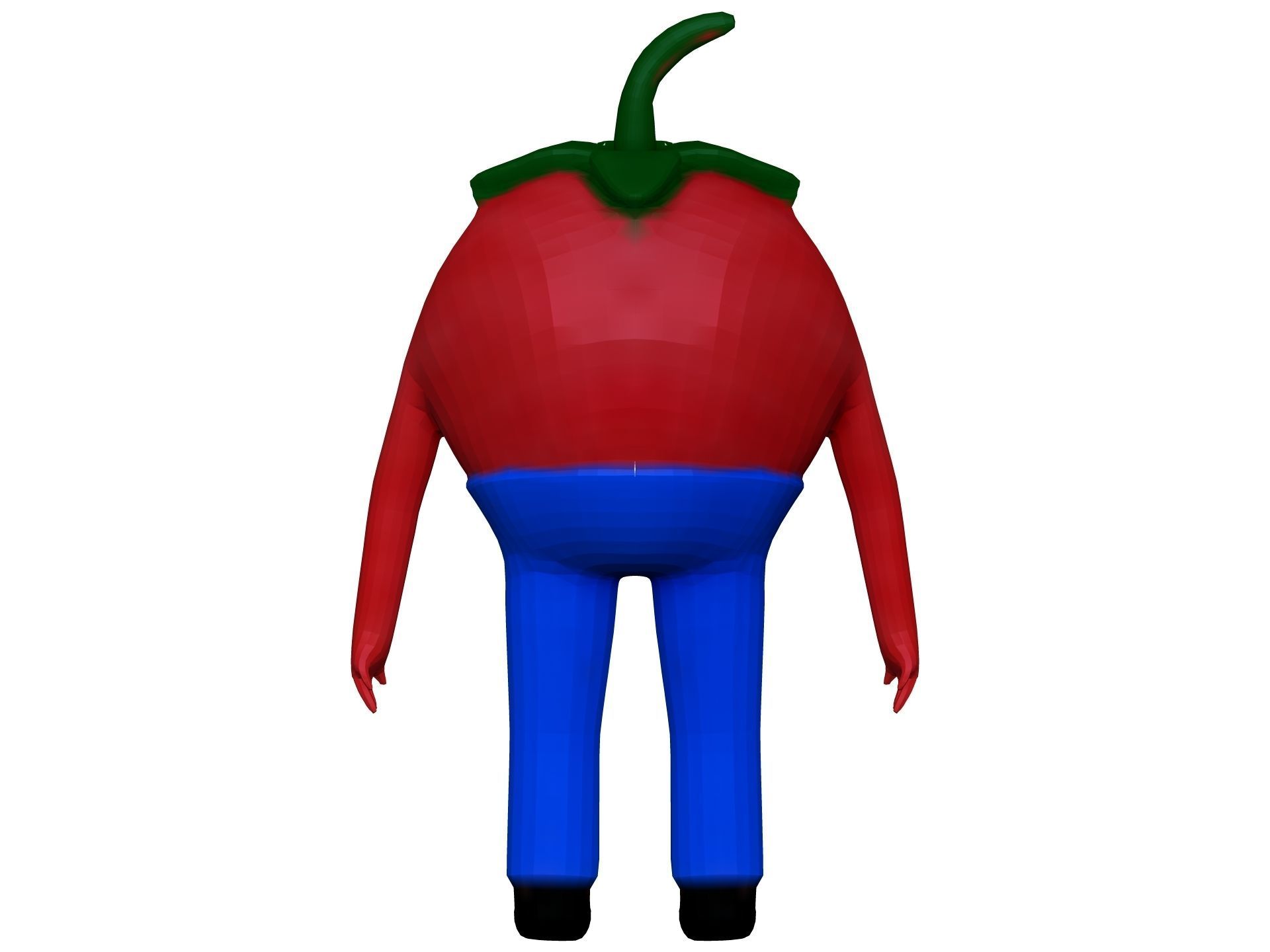 Cartoon Tomato Low-poly 3D model_4