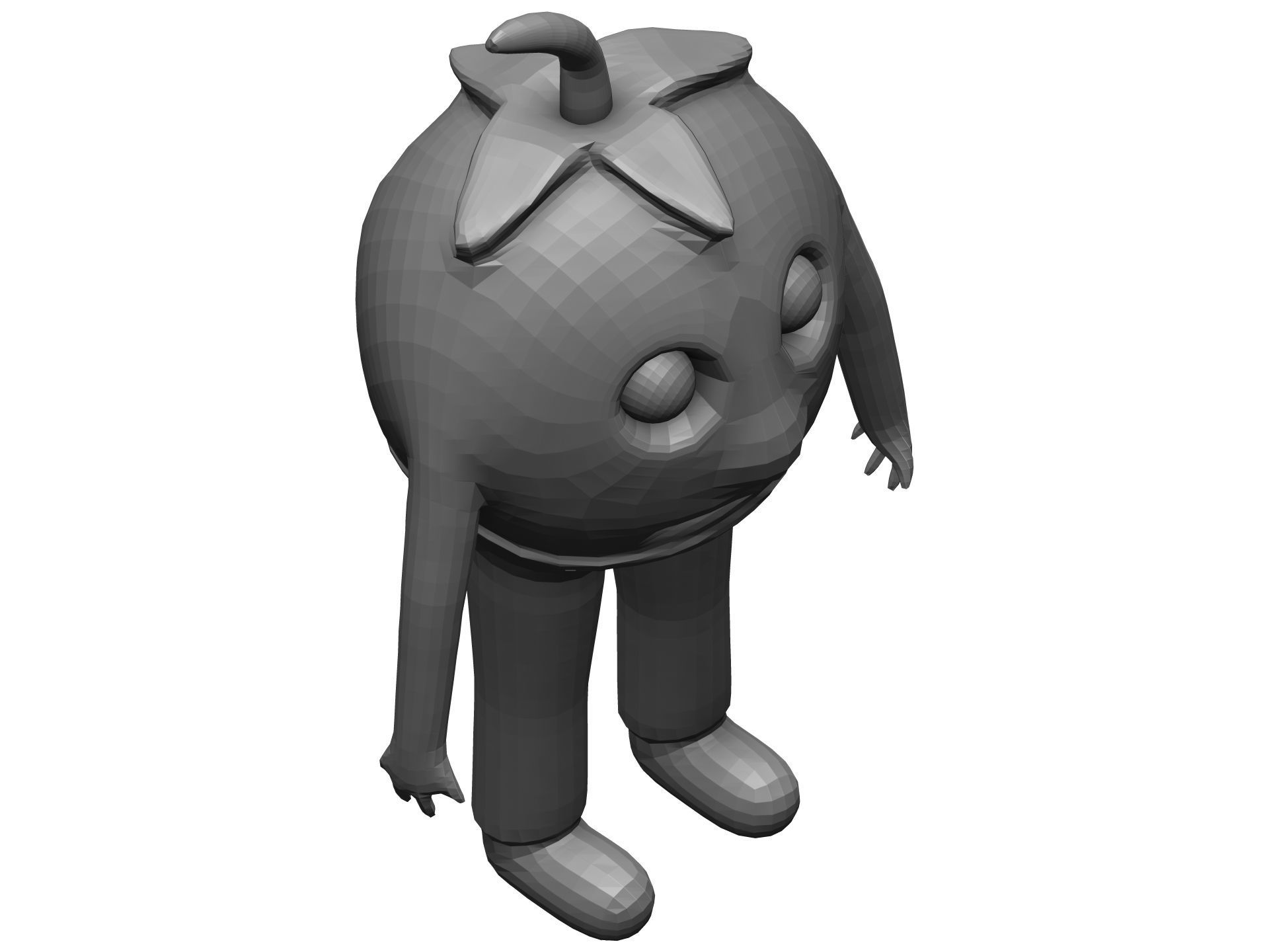 Cartoon Tomato Low-poly 3D model_13