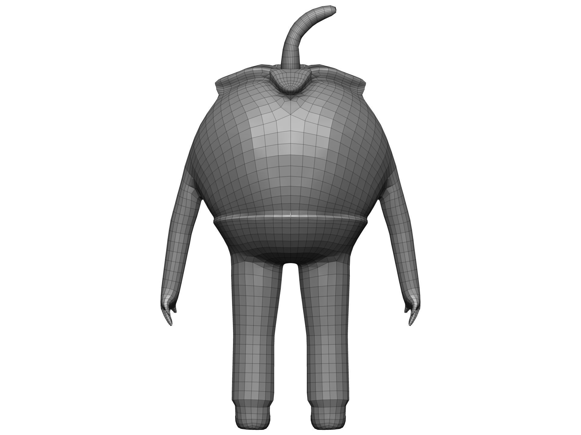 Cartoon Tomato Low-poly 3D model_15