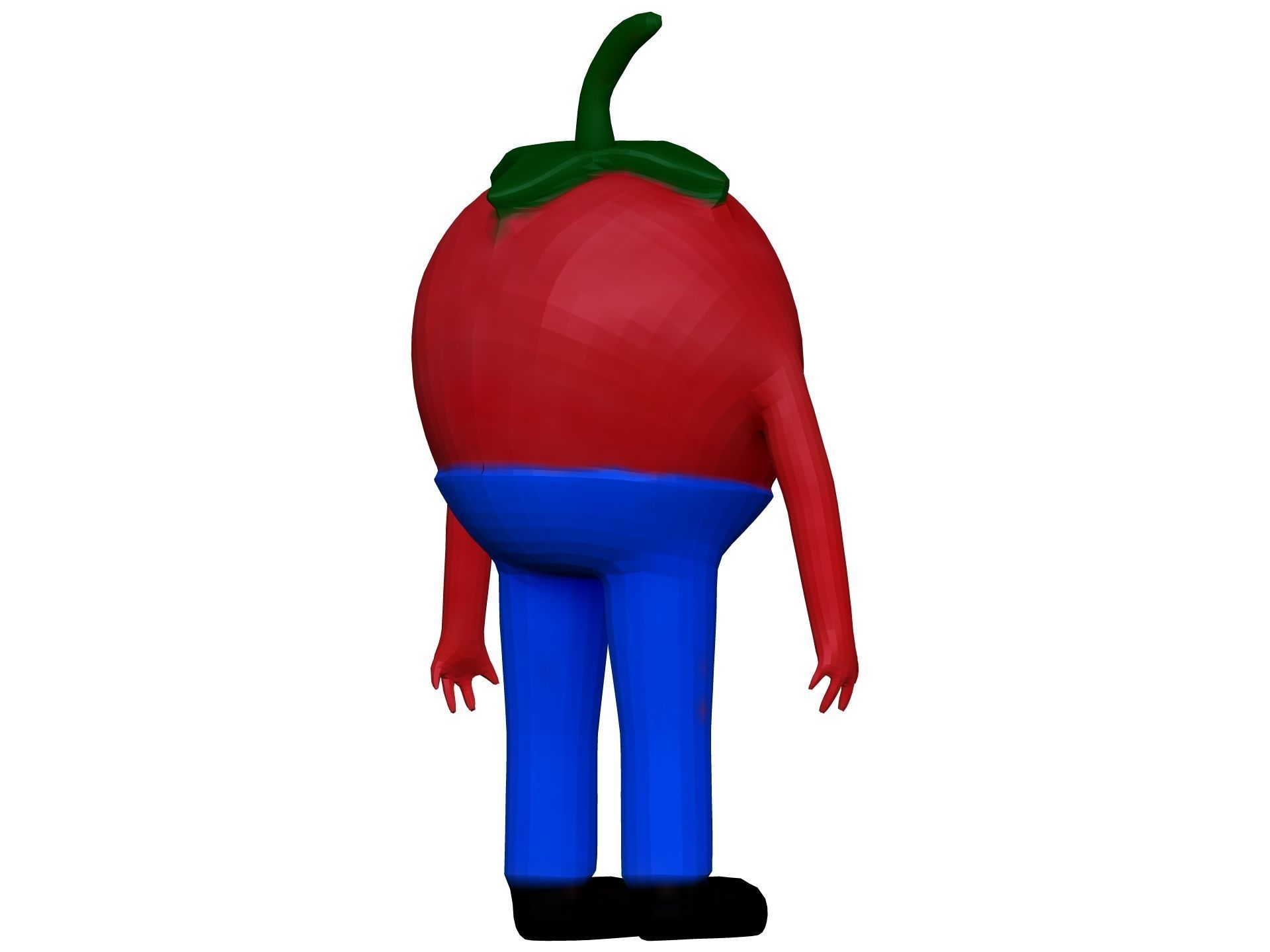 Cartoon Tomato Low-poly 3D model_5