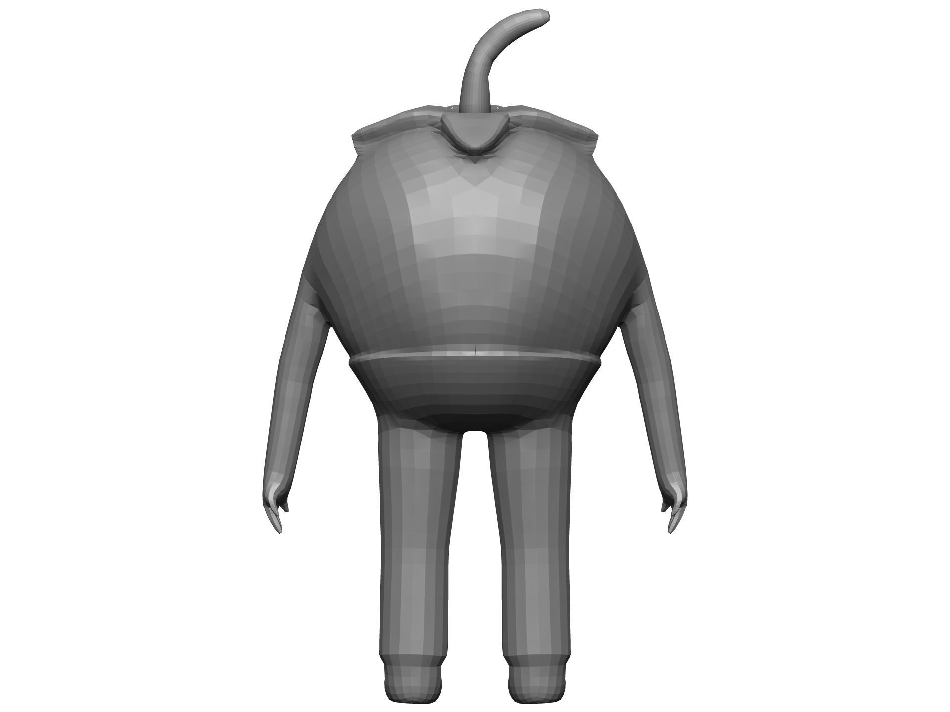 Cartoon Tomato Low-poly 3D model_11