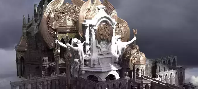 Steampunk Dark Tower Halloween Tall Kitbash 5