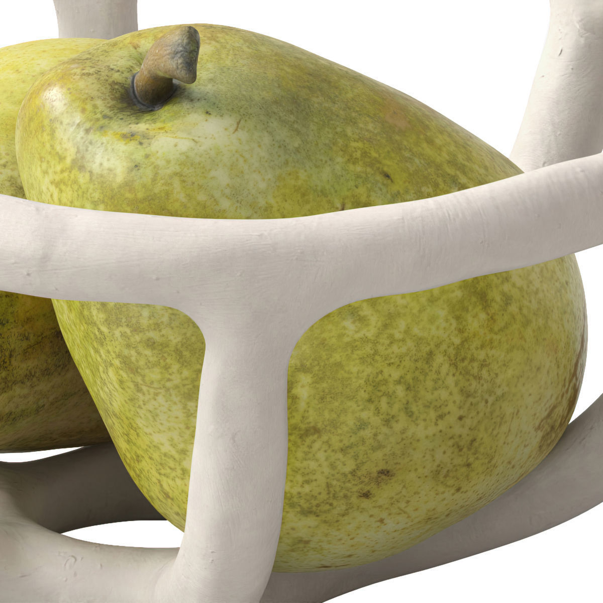 Nested bowl with pears 3D model_4