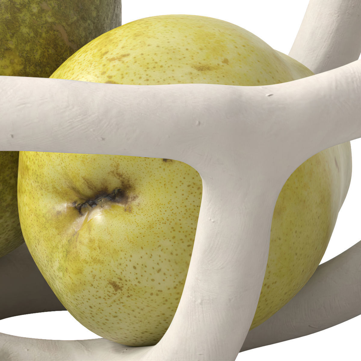 Nested bowl with pears 3D model_3