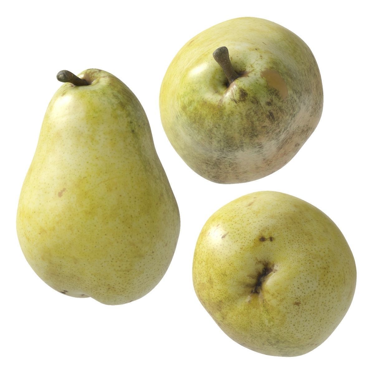 Nested bowl with pears 3D model_7