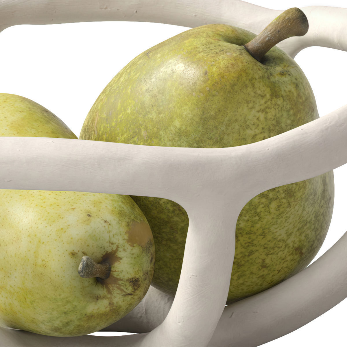 Nested bowl with pears 3D model_2
