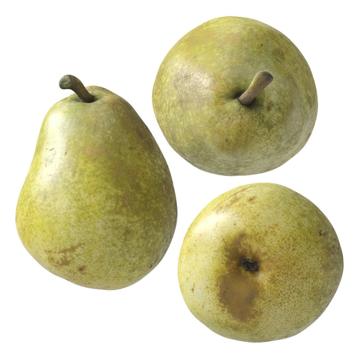 Nested bowl with pears 3D model_6