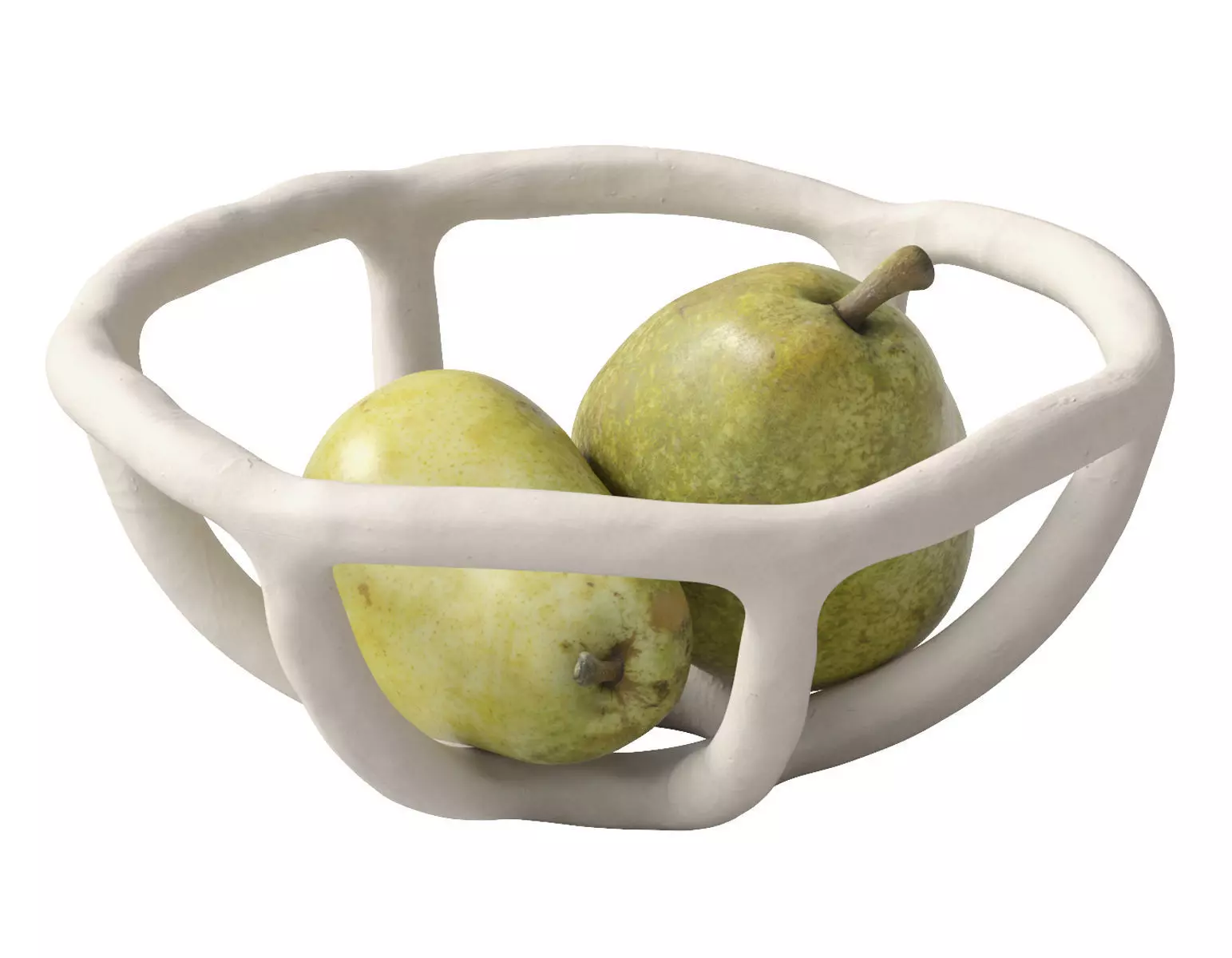 Nested bowl with pears 3D model_0