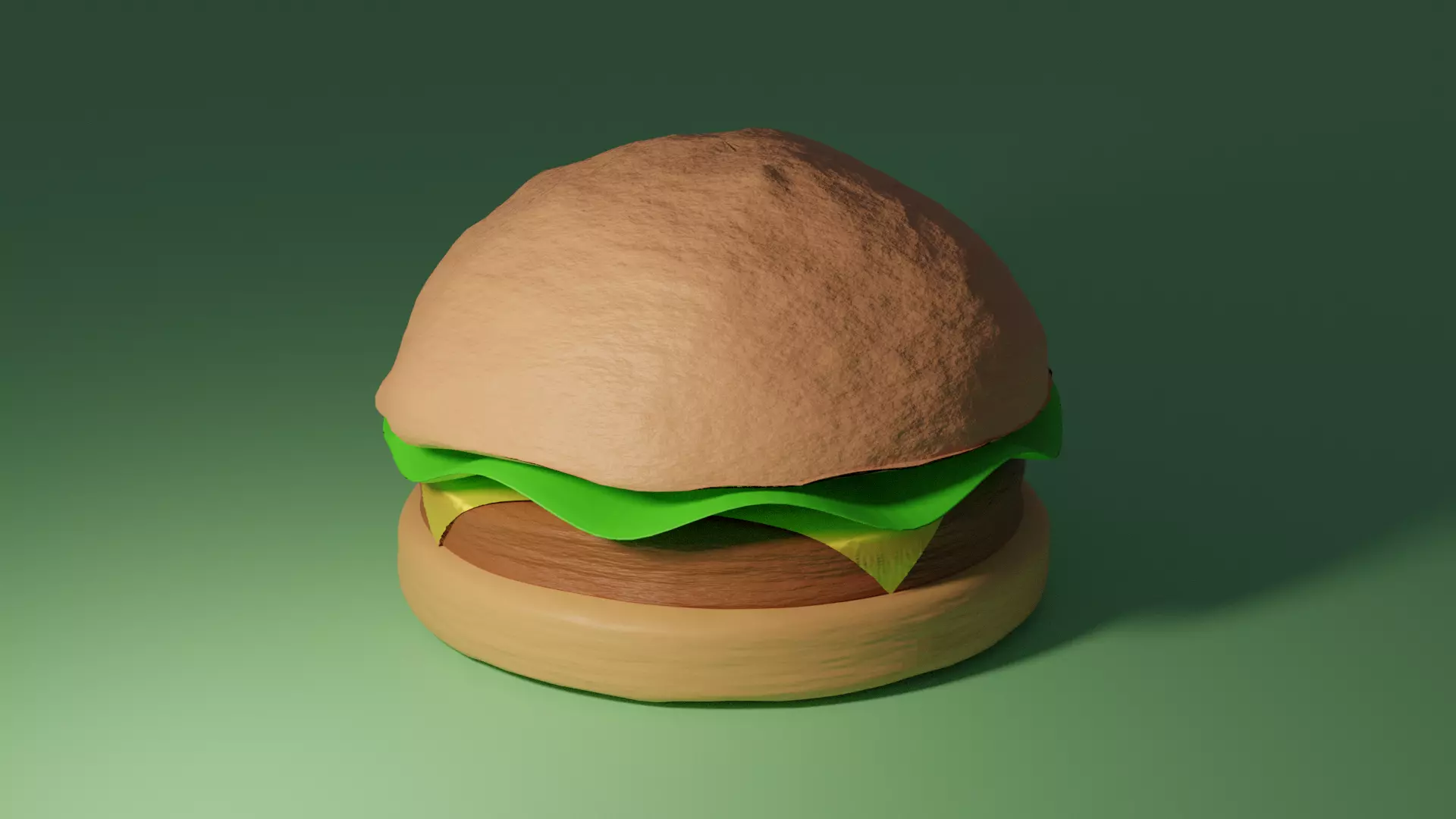 burger low poly hamburger 3D model