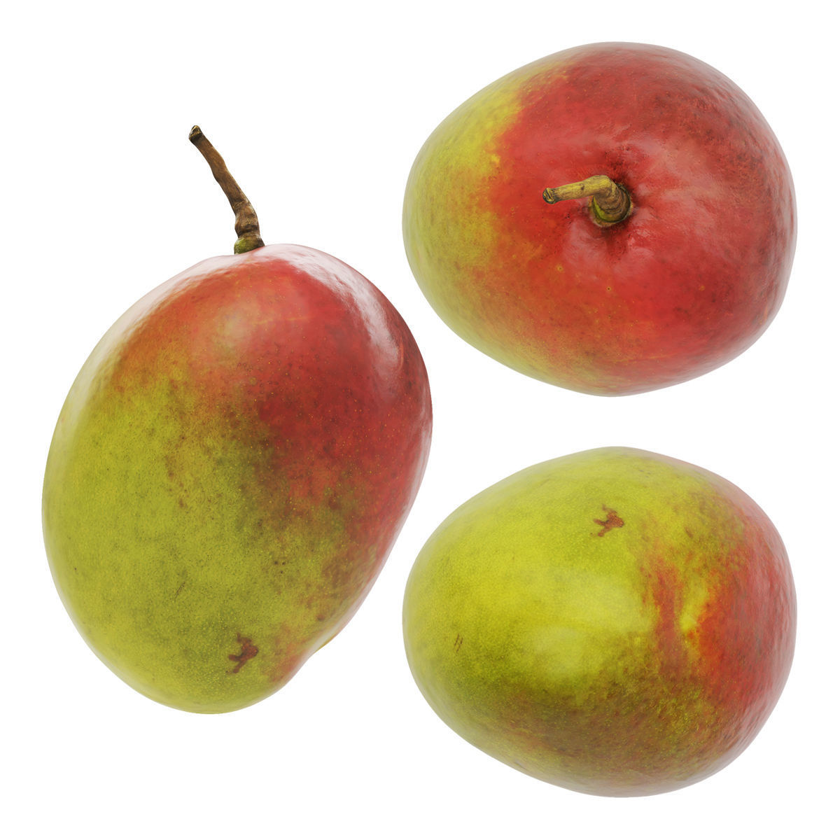 Nested bowl with mango 3D model_9